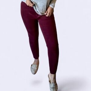 Burgundy Suede Pants